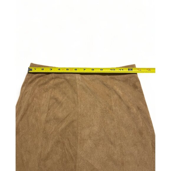 Hippie Rose Juniors' Faux-Suede Mini Skirt - Camel Tan, Size S, New - Picture 5 of 8
